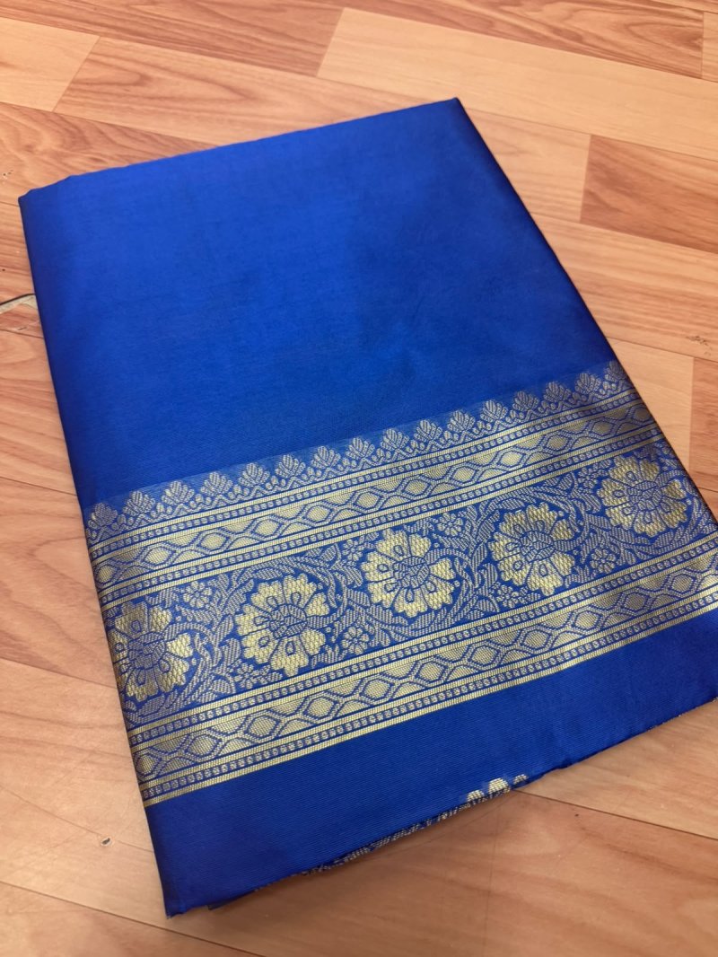 Pranchi By Aab Soft Lichi Silk Jacquard Border Saree